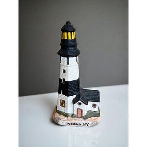 Ceramic Hand-Painted Montauk NY Lighthouse Figurine